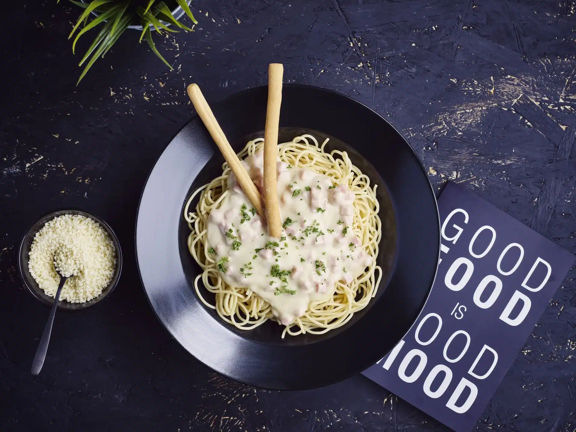 Spaghetti met Cheesy Ham - Mister Spaghetti